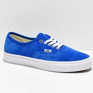 Vans Authentic Blue Suede Shoes Womens Sneakers